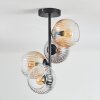 Koyoto Plafones, Luminarias esféricas 31 cm Colores ámbar, Transparente, Ahumado, 4 luces