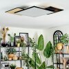 Barullu Plafones, Panel LED Color madera, Negro, Blanca, 1 luz