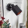 Fallhagen Apliques, Spot de pared Negro, 1 luz