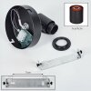 Fallhagen Apliques, Spot de pared Negro, 1 luz