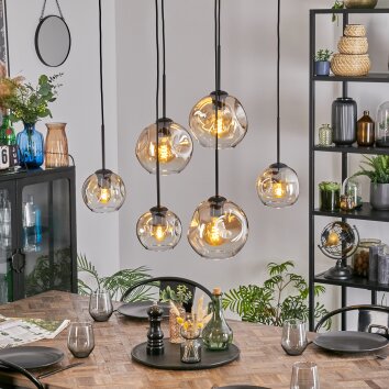 Ripoll Lámparas suspendidas, Luminarias esféricas, Lámparas colgantes Colores ámbar, Transparente, 6 luces