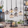 Koyoto Lámparas suspendidas, Luminarias esféricas, Lámparas colgantes Colores ámbar, Transparente, Ahumado, 6 luces