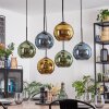 Koyoto Lámparas suspendidas, Luminarias esféricas, Lámparas colgantes Azul, dorado, Verde, 6 luces