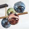Koyoto Plafones, Luminarias esféricas dorado, Negro, 8 luces