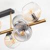 Koyoto Plafones, Luminarias esféricas dorado, Negro, 8 luces