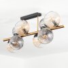 Koyoto Plafones, Luminarias esféricas dorado, Negro, 8 luces