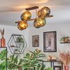 Koyoto Plafones, Luminarias esféricas dorado, Negro, 8 luces