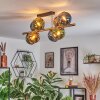 Koyoto Plafones, Luminarias esféricas dorado, Negro, 8 luces