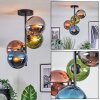Gastor Plafones, Luminarias esféricas 32 cm Azul, Cromo, Verde, Color cobre, Ahumado, 4 luces