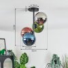Gastor Plafones, Luminarias esféricas 32 cm Azul, Cromo, Verde, Color cobre, Ahumado, 4 luces