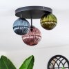 Chehalis Plafones, Luminarias esféricas 30 cm Azul, Verde, Color cobre, 3 luces