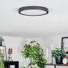 Finsrud Plafones, Panel LED Negro, 1 luz