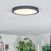 Finsrud Plafones, Panel LED Negro, 1 luz