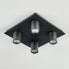 Udena Plafones LED Negro, 4 luces