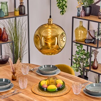 Ripoll Lámparas suspendidas, Luminarias esféricas, Lámparas colgantes dorado, 1 luz