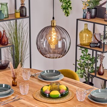 Koyoto Lámparas suspendidas, Luminarias esféricas, Lámparas colgantes dorado, 1 luz