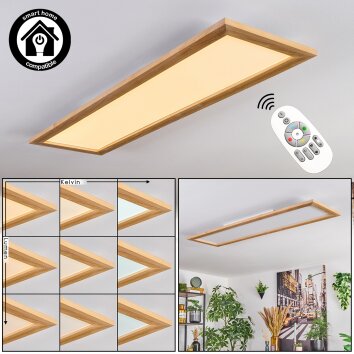 Belan Plafones, Panel LED Crudo, Blanca, 1 luz, Mando a distancia