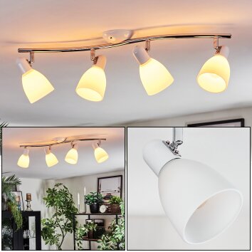 Starkeryd Plafones, Spot techo Cromo, Blanca, 4 luces