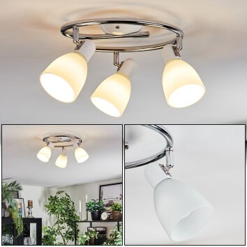 Starkeryd Plafones, Spot techo Cromo, Blanca, 3 luces