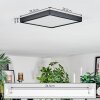 Finsrud Plafones, Panel LED Negro, 1 luz