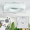 Zuril Plafones LED Blanca, 1 luz, Mando a distancia
