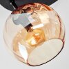 Koyoto Plafones, Luminarias esféricas 30 cm Colores ámbar, Transparente, Ahumado, 3 luces