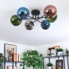 Gastor Plafones, Luminarias esféricas 62 cm Azul, Cromo, Verde, Color cobre, Ahumado, 6 luces