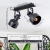 Tylar Plafones, Spot techo Negro, 2 luces