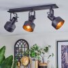 Tylar Plafones, Spot techo Negro, 3 luces