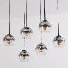 Koyoto Lámparas suspendidas, Luminarias esféricas, Lámparas colgantes Transparente, Ahumado, 6 luces