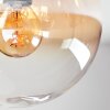 Gastor Plafones, Luminarias esféricas 30 cm Colores ámbar, Transparente, 3 luces