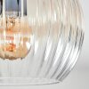 Koyoto Plafones, Luminarias esféricas 30 cm Colores ámbar, Transparente, 3 luces