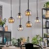 Koyoto Lámparas suspendidas, Luminarias esféricas, Lámparas colgantes Colores ámbar, Transparente, 6 luces