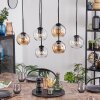 Koyoto Lámparas suspendidas, Luminarias esféricas, Lámparas colgantes Colores ámbar, Transparente, 6 luces