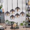 Koyoto Lámparas suspendidas, Luminarias esféricas, Lámparas colgantes Transparente, Ahumado, 6 luces
