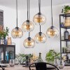 Koyoto Lámparas suspendidas, Luminarias esféricas, Lámparas colgantes Colores ámbar, Transparente, 6 luces