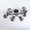Gastor Plafones, Luminarias esféricas Cromo, Transparente, Ahumado, 6 luces