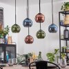 Koyoto Lámparas suspendidas, Luminarias esféricas, Lámparas colgantes Azul, Verde, Color cobre, 6 luces
