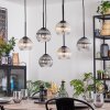 Koyoto Lámparas suspendidas, Luminarias esféricas, Lámparas colgantes Colores ámbar, Transparente, Ahumado, 6 luces