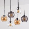 Koyoto Lámparas suspendidas, Luminarias esféricas, Lámparas colgantes Colores ámbar, Transparente, Ahumado, 6 luces