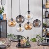 Koyoto Lámparas suspendidas, Luminarias esféricas, Lámparas colgantes Colores ámbar, Transparente, Ahumado, 6 luces