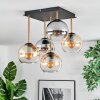 Koyoto Plafones, Luminarias esféricas dorado, Negro, 5 luces