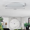 Zuren Plafones, Panel LED Blanca, 1 luz, Cambia de color