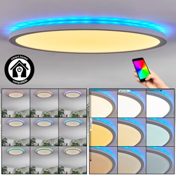 Zuren Plafones, Panel LED Blanca, 1 luz, Cambia de color