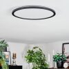 Zuren Plafones, Panel LED Negro, 1 luz, Cambia de color