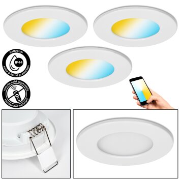 Ramek Plafones, Empotrables LED Blanca, 3 luces