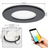 Ramek Plafones, Empotrables LED Negro, 3 luces