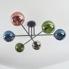 Gastor Plafones, Luminarias esféricas 80 cm Azul, Cromo, Verde, Color cobre, Ahumado, 6 luces