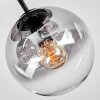 Koyoto Plafones, Luminarias esféricas Transparente, Ahumado, 3 luces