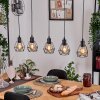 Yaak Lámparas suspendidas, Lámparas colgantes Crudo, Negro, 5 luces